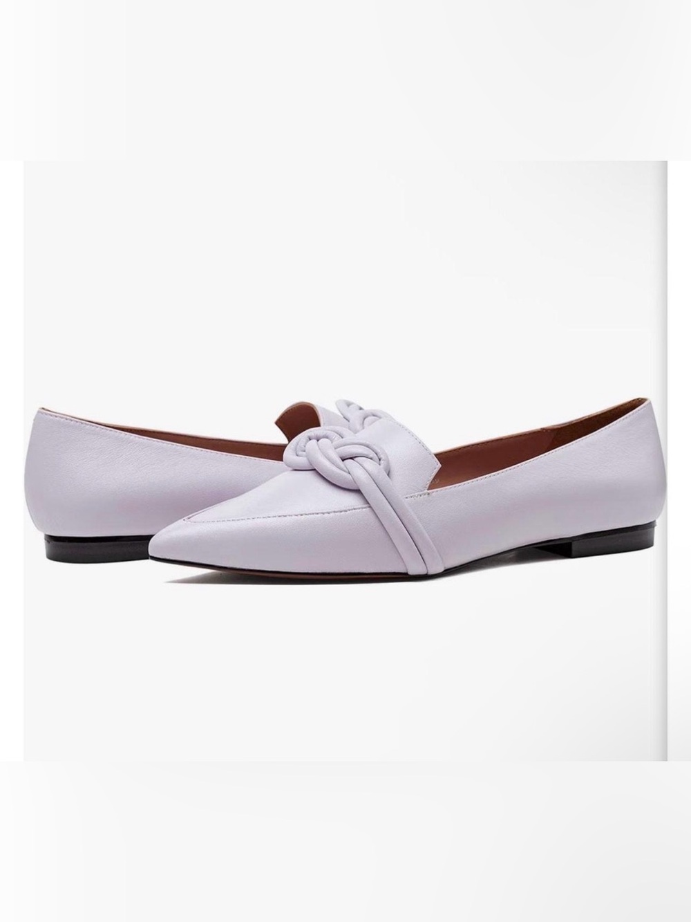 NWT Linea Paolo Lavendar Pointed Toe Knot Mule - W8